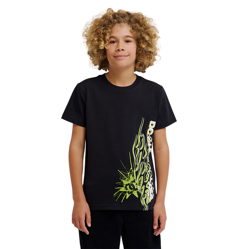 Kids' Side Flame Tee - Black