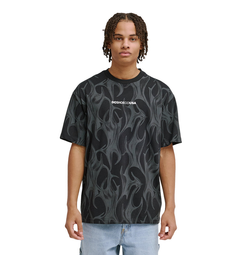 Men's DC Liquid Fuego Heritage Short Sleeve Shirt - Black