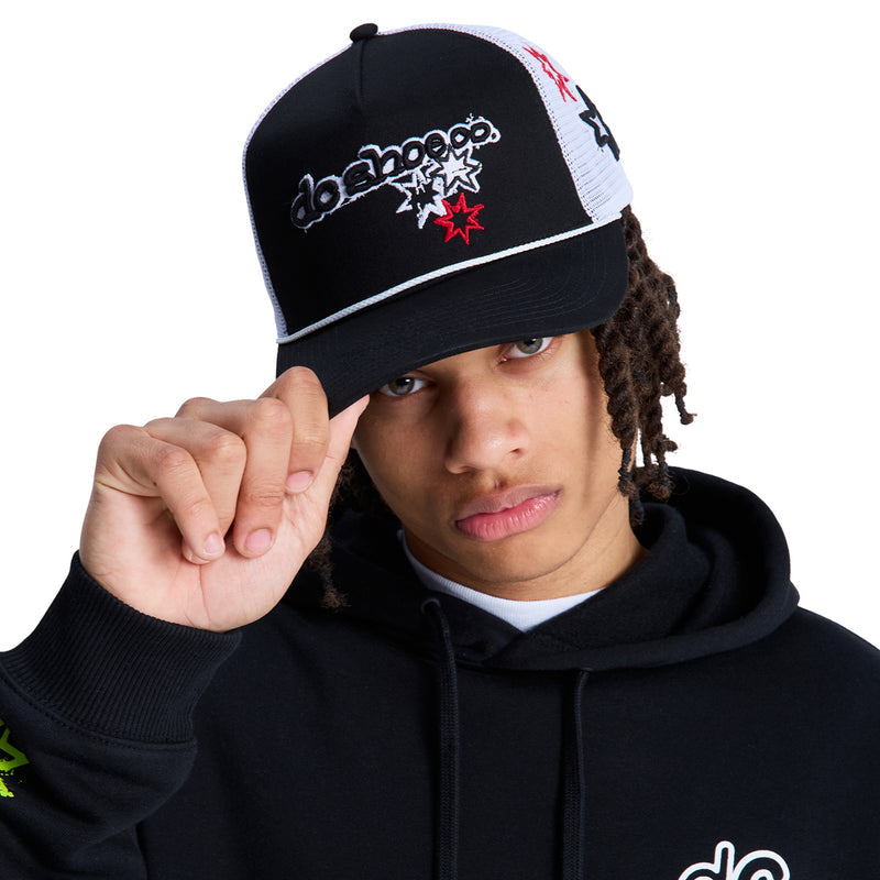 Men's Side Star Trucker Cap - Black