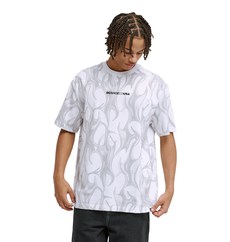 Men's DC Liquid Fuego Heritage Short Sleeve Shirt - White