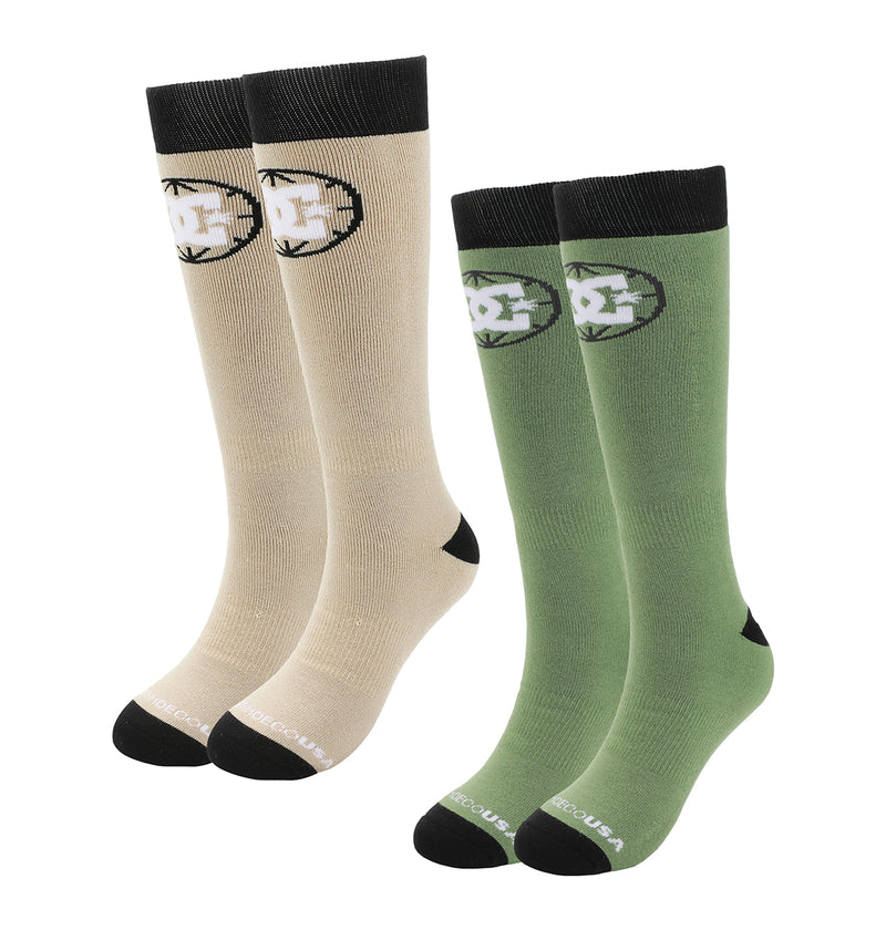 Performance Sock 2-Pack - Beige/Green