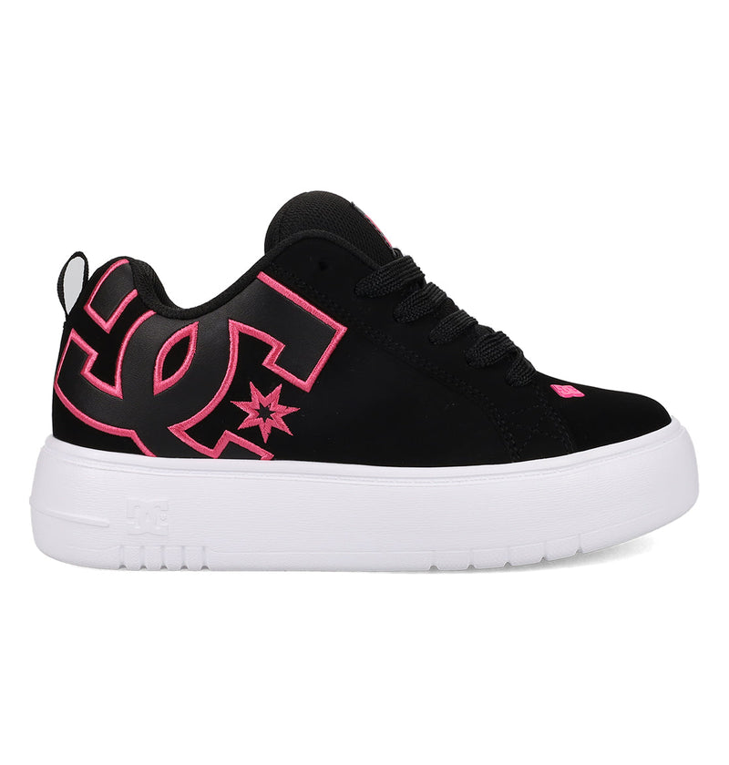 Women's Court Graffik Platform Shoes - Black/Pink/White
