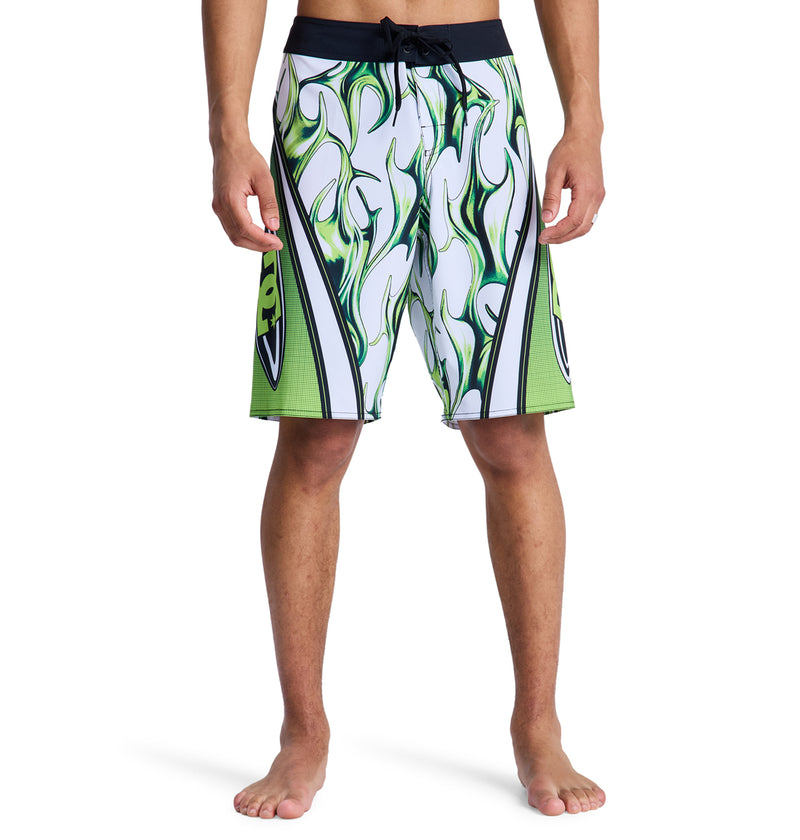 Men's Sylem 21\" Boardshorts - Liquid Fuego White
