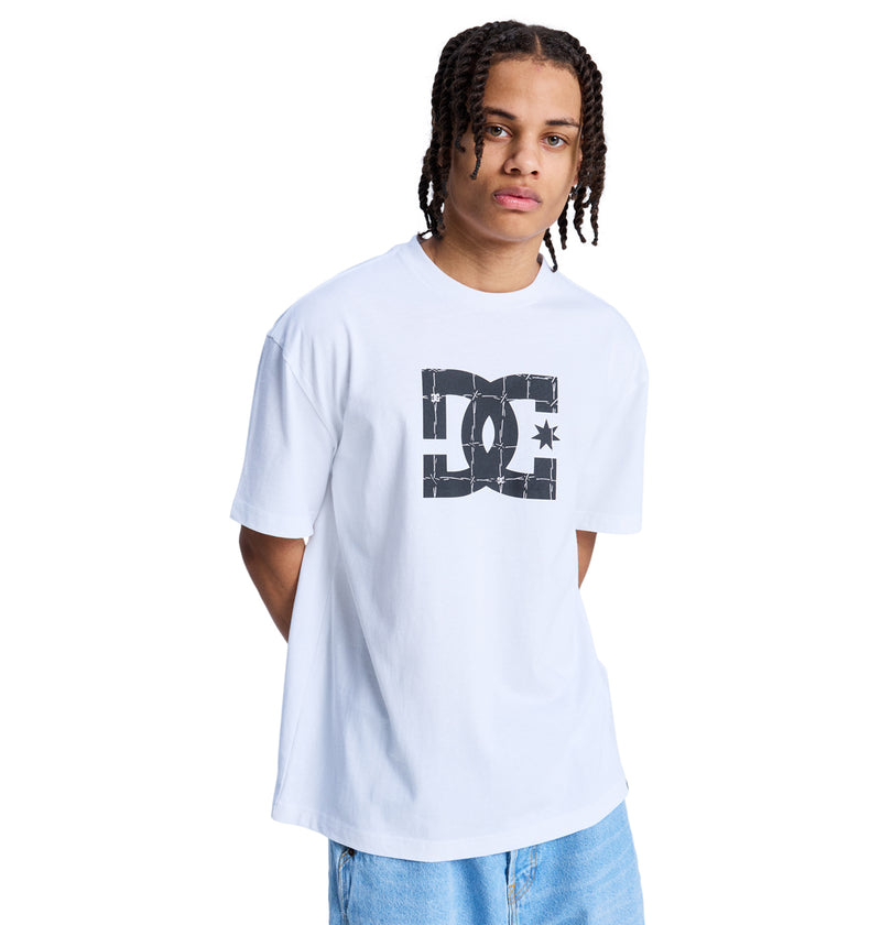 Men's DC Star Filled Heritage Short Sleeve Shirt - White