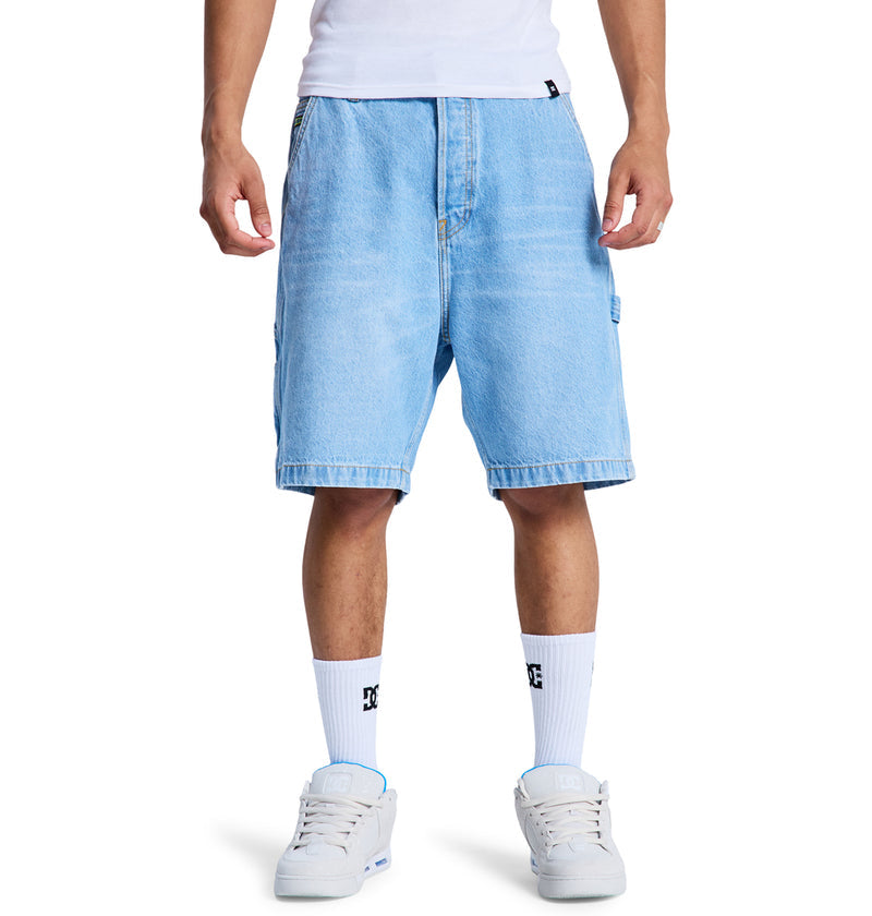 Men's Baggy Denim Carpenter Short - Indigo Light