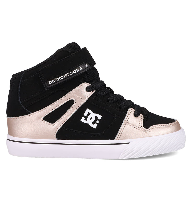 Kids' Pure Hi Top EV Shoes - White/Black/Rose