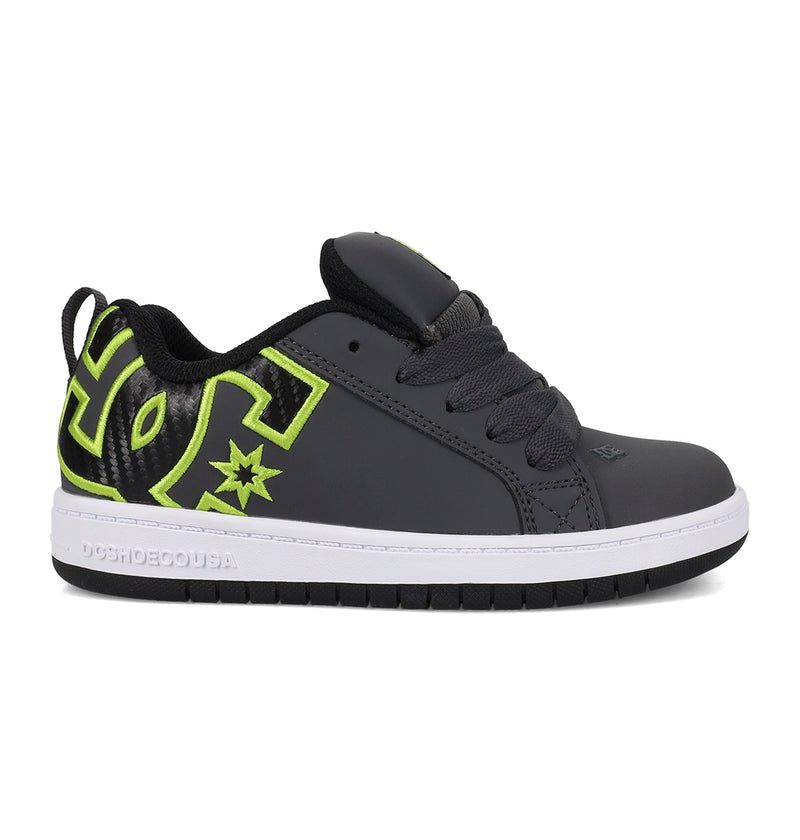 Kids' Court Graffik Shoes - Grey/Black/Green
